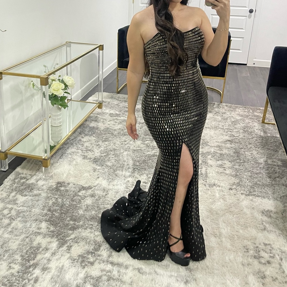 Sherri Hill Black Evening Gown